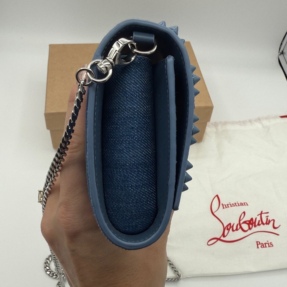 Christian Louboutin Denim Paloma Wallet on Chain - Picture 4 of 10